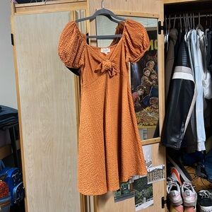 Orange bow dress